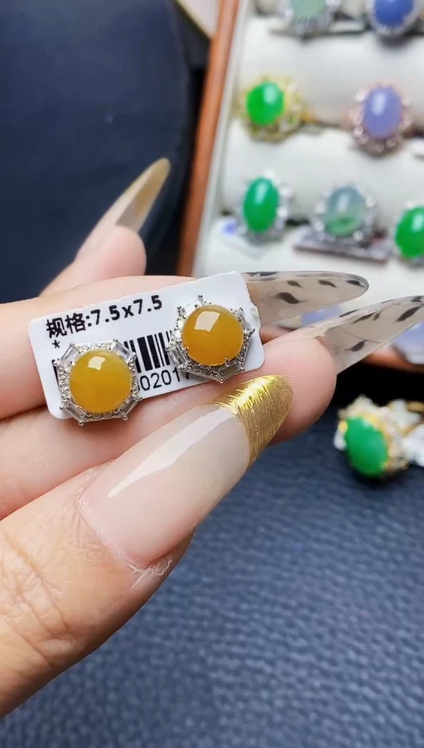 银S925镶嵌戒指翡翠5561
