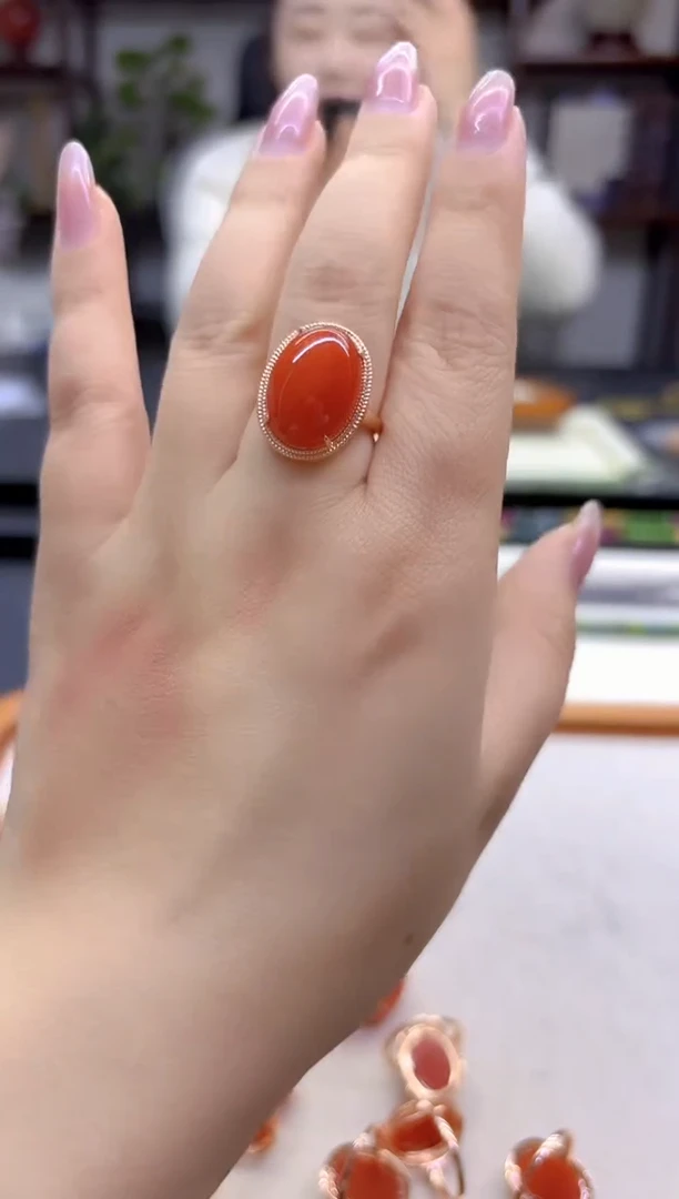 14K金镶嵌戒指翡翠DIY款J119