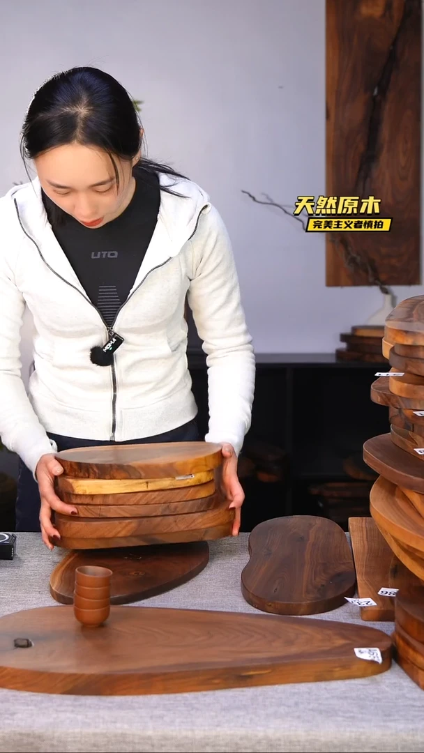木北美黑胡桃原木.干裂疤结不属于商品质量问题完美主义者慎拍