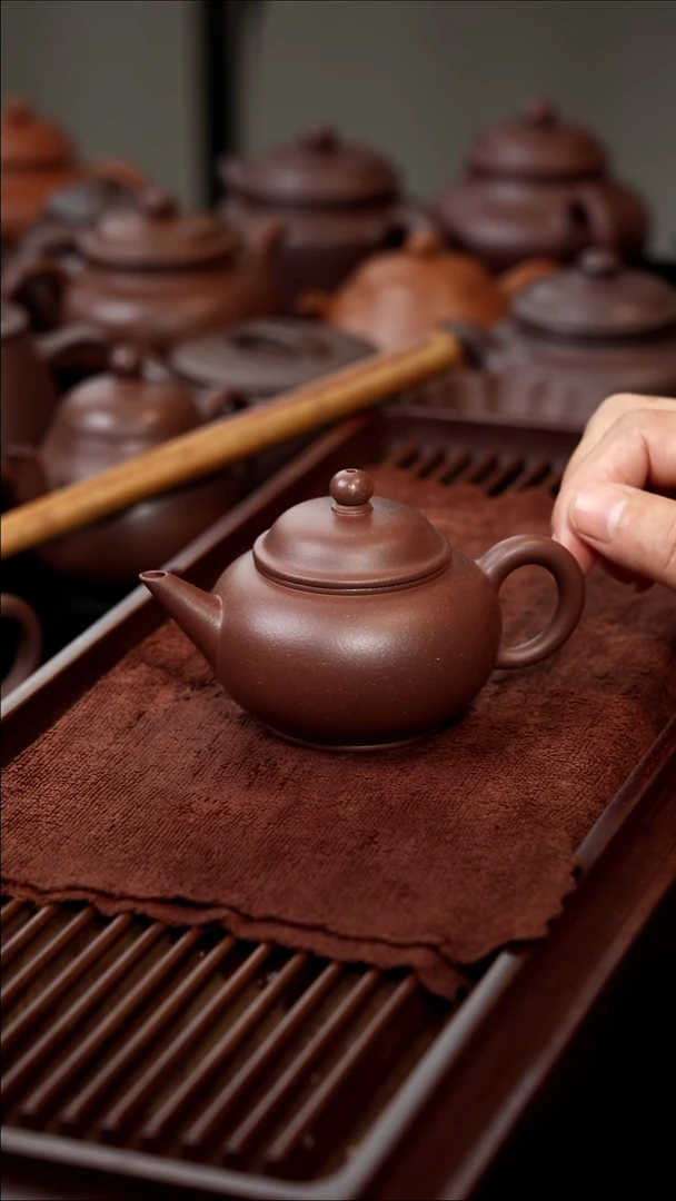 茶壶紫砂40目紫泥水平（120cc）