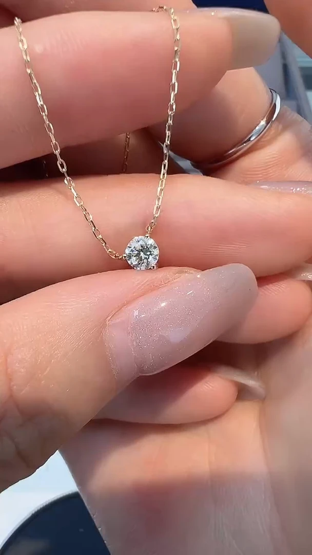 项链18K金镶嵌钻石33分项链