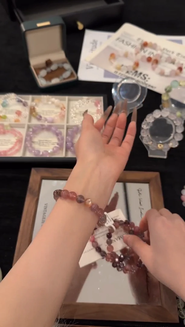 未镶嵌手链水晶草莓晶多宝x2604