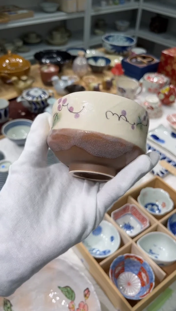 搪瓷葡萄茶碗孤品