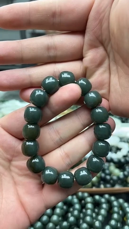 手串未镶嵌和田玉纯天然新疆且末蓝14