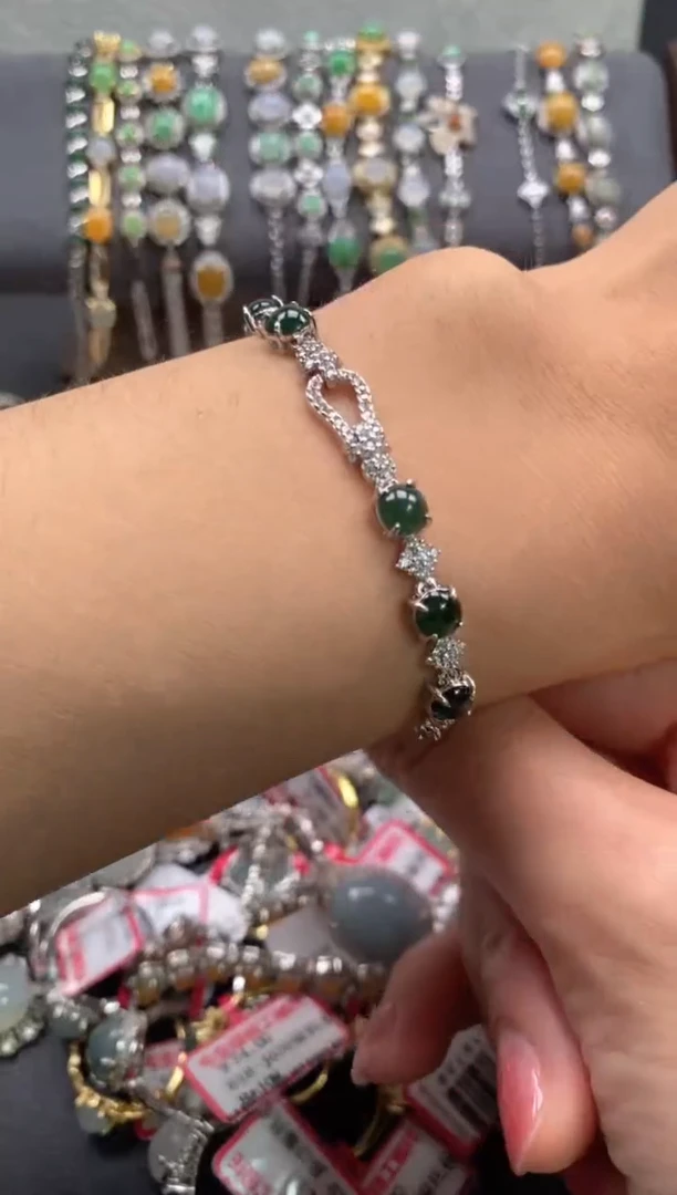 【闪购商品】翡翠戒指银S925镶嵌222222     9