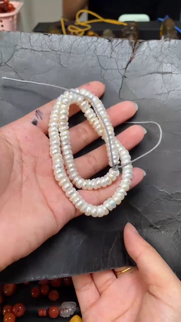 未镶嵌手串淡水珍珠多圈---7