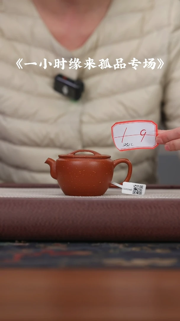 【闪购商品】紫砂茶壶粗砂降坡汉瓦125cc{19}