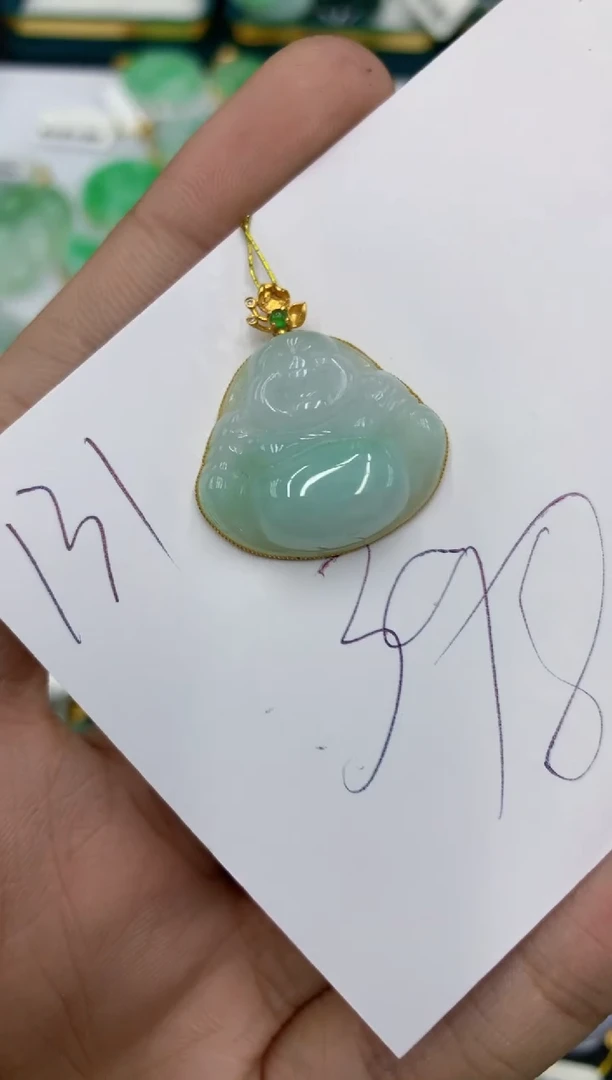 【闪购商品】翡翠颈饰18K金镶嵌号链接111111