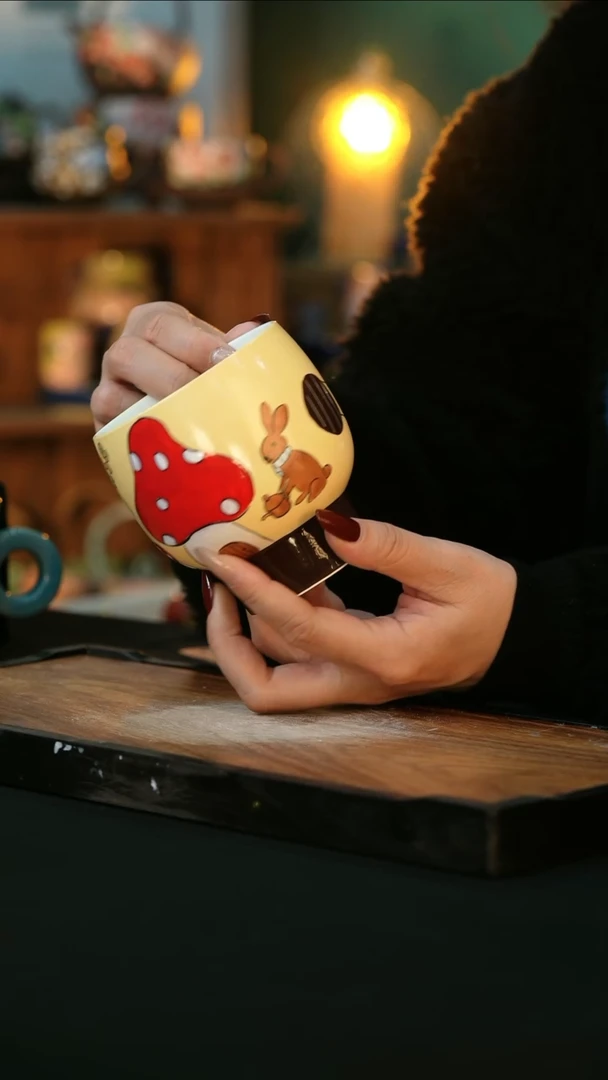 【闪购商品】杯手绘心瓷陶瓷浮力