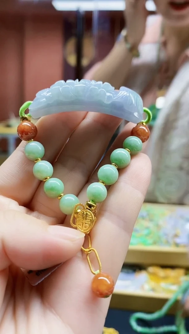 颈饰未镶嵌翡翠翡翠手串