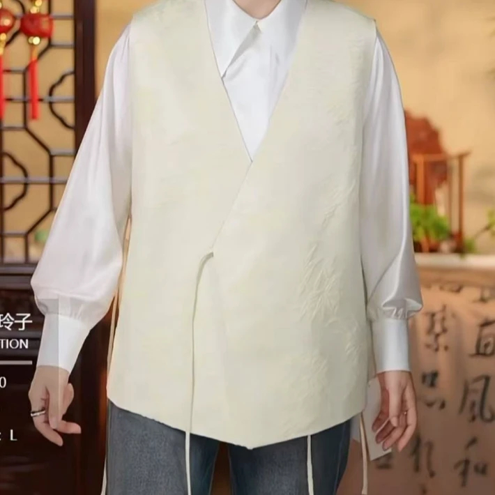 佳 新中式 国风 149245 漳绒提花马甲