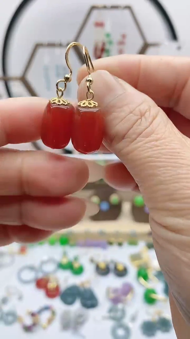 未镶嵌南红玛瑙耳饰64