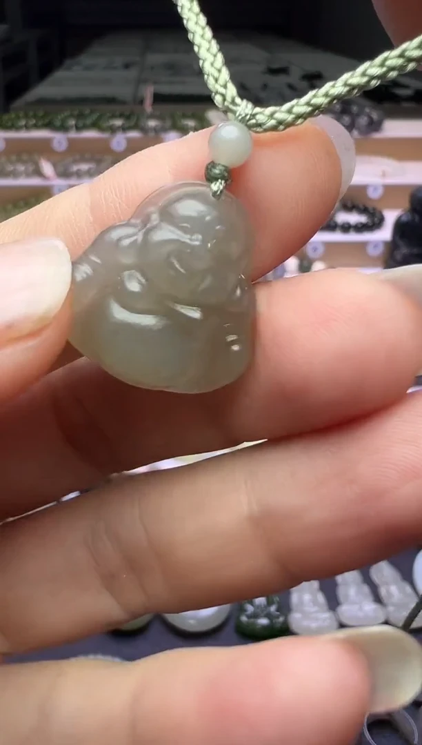 颈饰未镶嵌和田玉16号链接有包容卡20*20*6mm