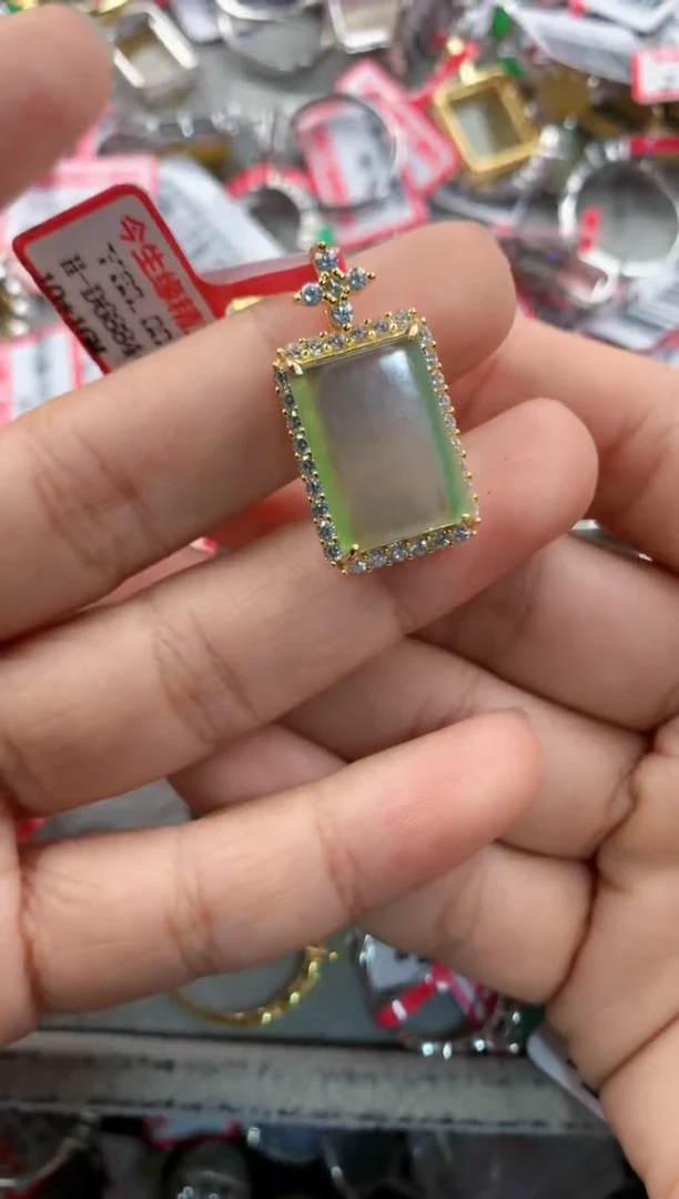 银S925镶嵌戒指翡翠111                 1