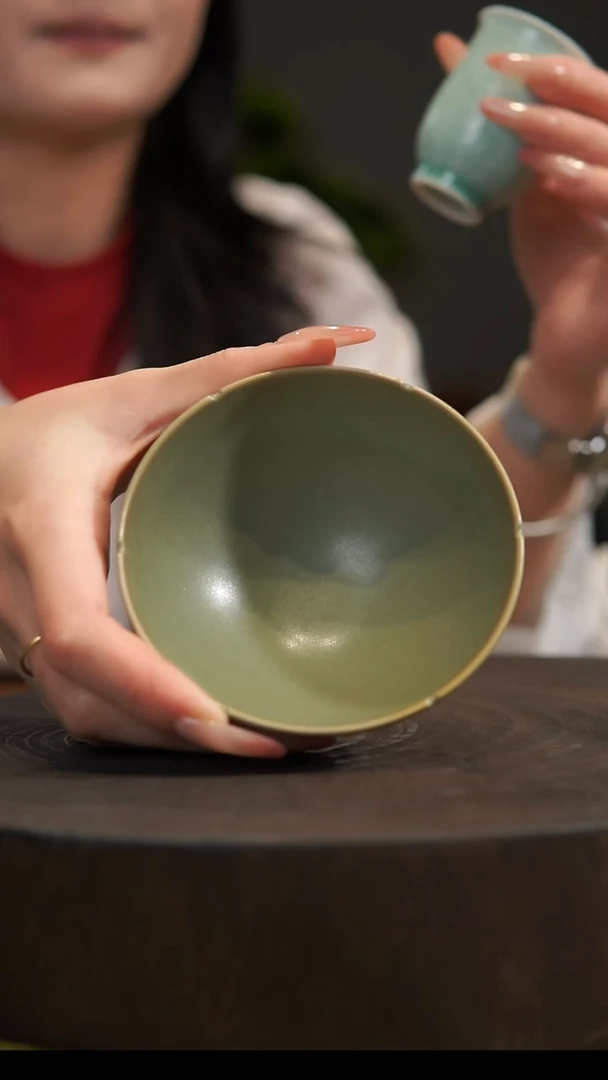 杯子江**羽葵口杯 汝州原产地  原矿老釉