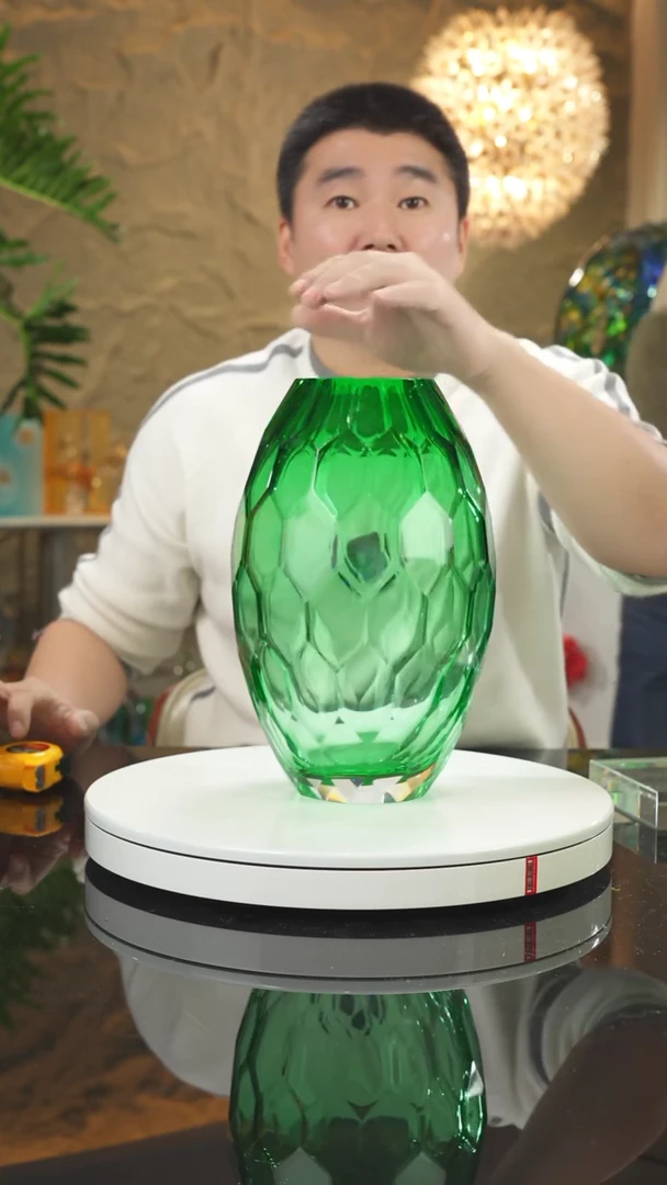 【闪购商品】摆件福利绿色切面花瓶