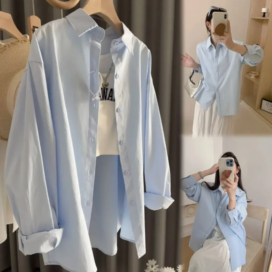 【现货送运费险】衬衫外套春季2025新款设计感小众衬衣叠穿宽松上衣