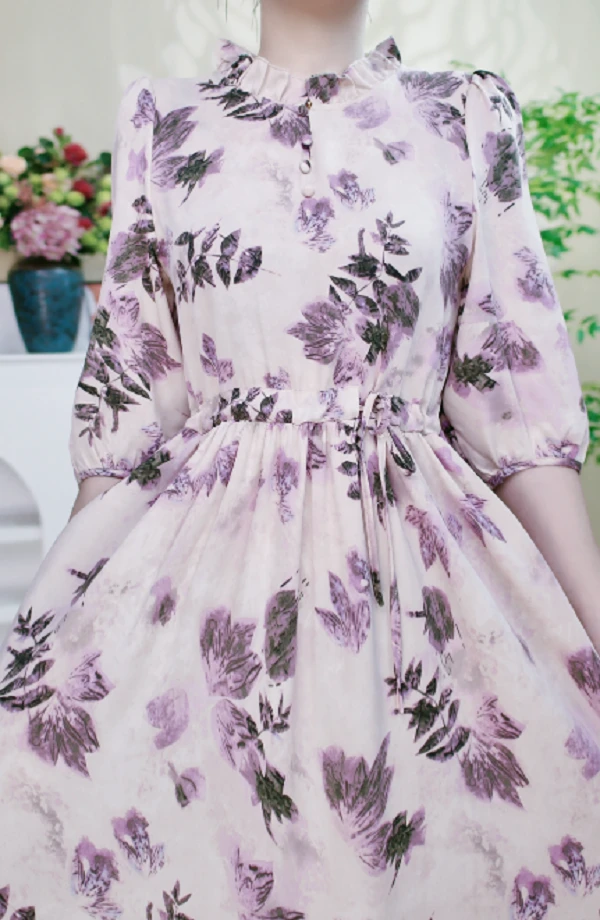 暖连衣裙女夏季裙子2025年大气显瘦妈妈装长裙气质高级感1092