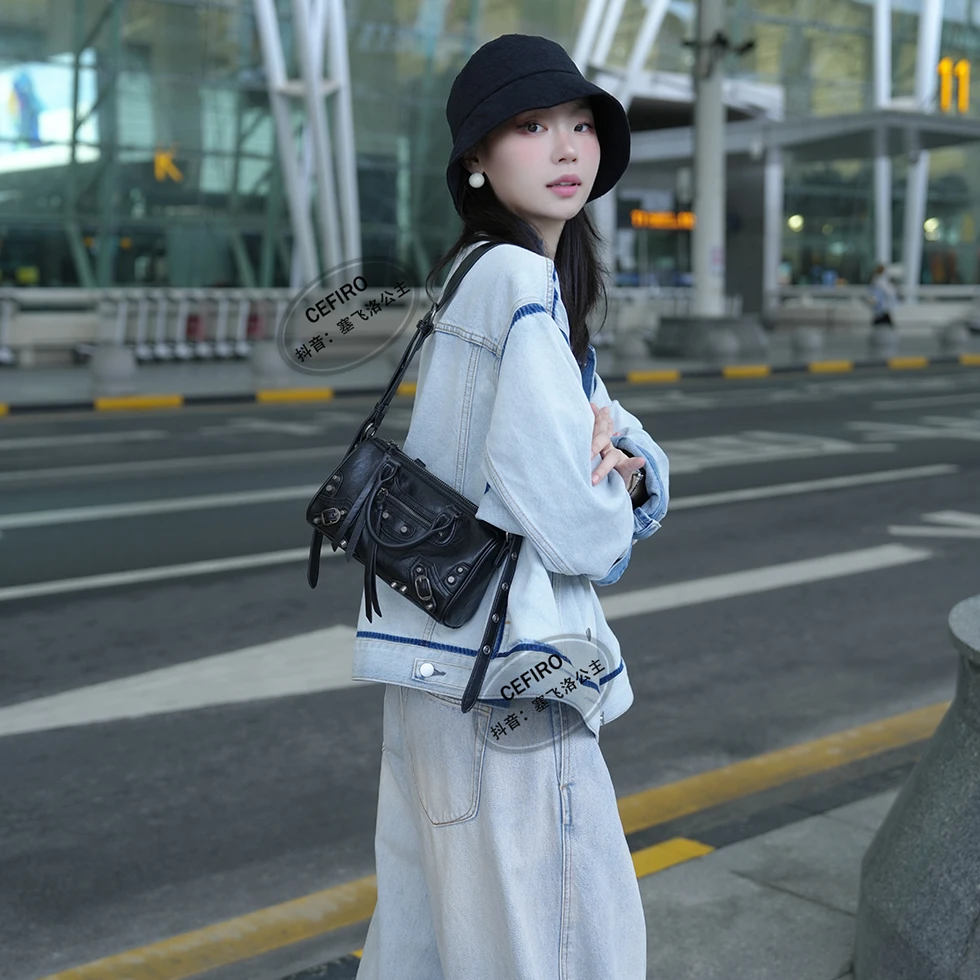 【塞飞洛】头层牛皮雅丹时尚女士单肩斜跨手提女包 WGG-1WB843