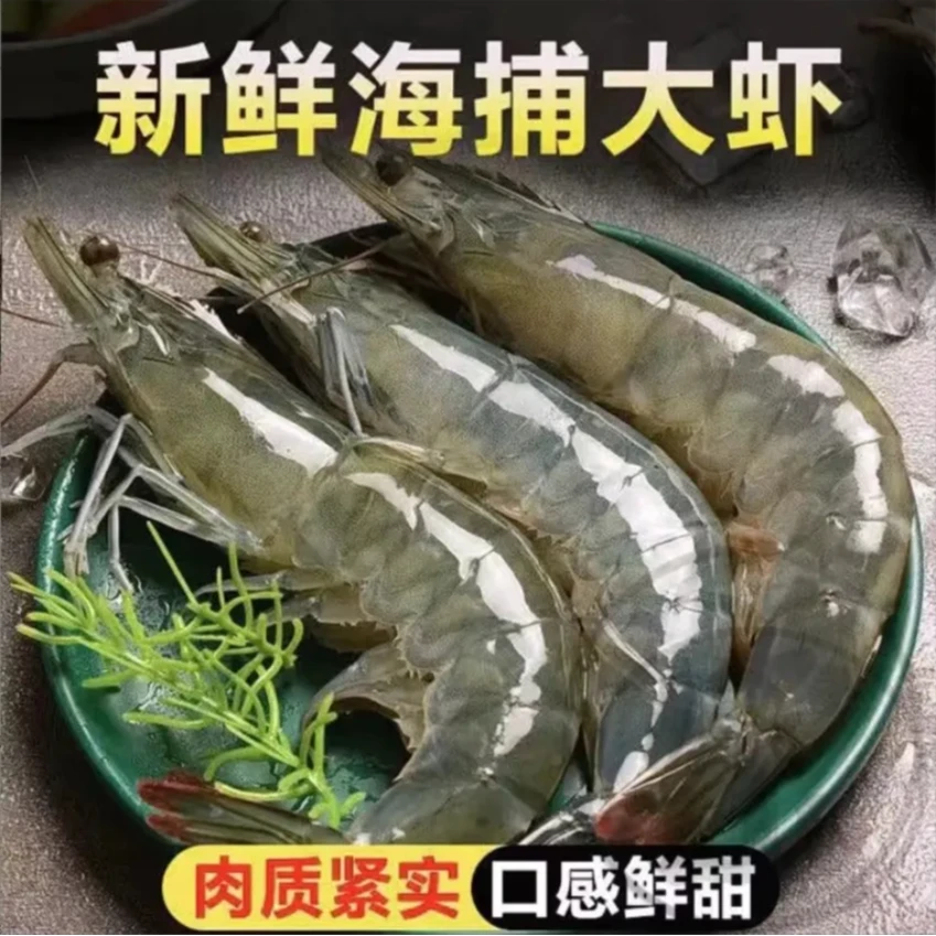 海洋大虾 特大号 新鲜活虾锁冻 到手5斤12-15只/斤 冷冻顺丰发货