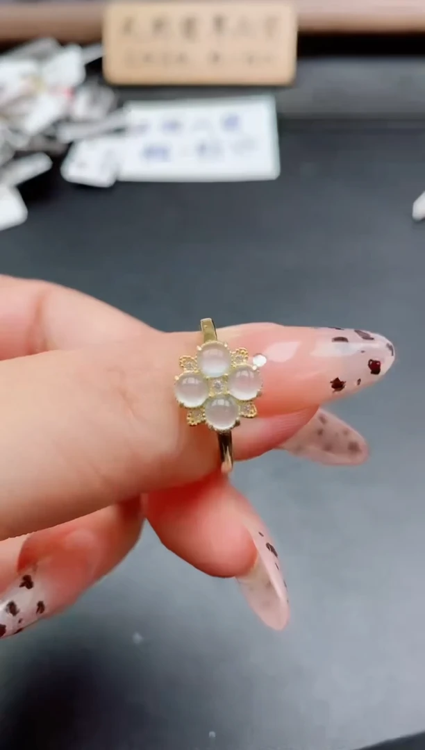 银S925镶嵌戒指翡翠1
