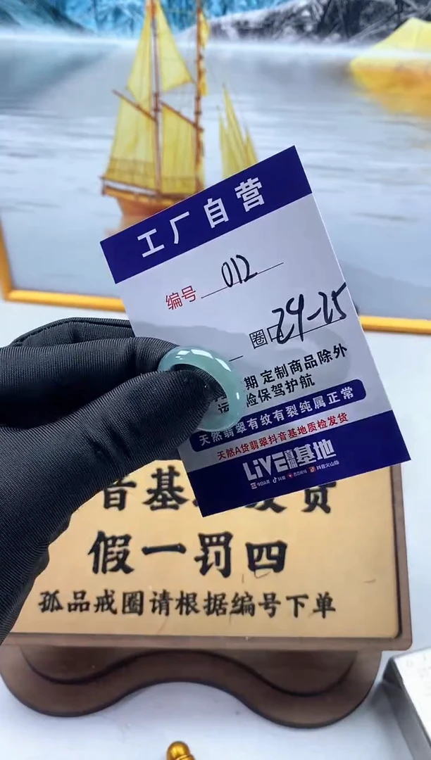 未镶嵌戒圈翡翠012