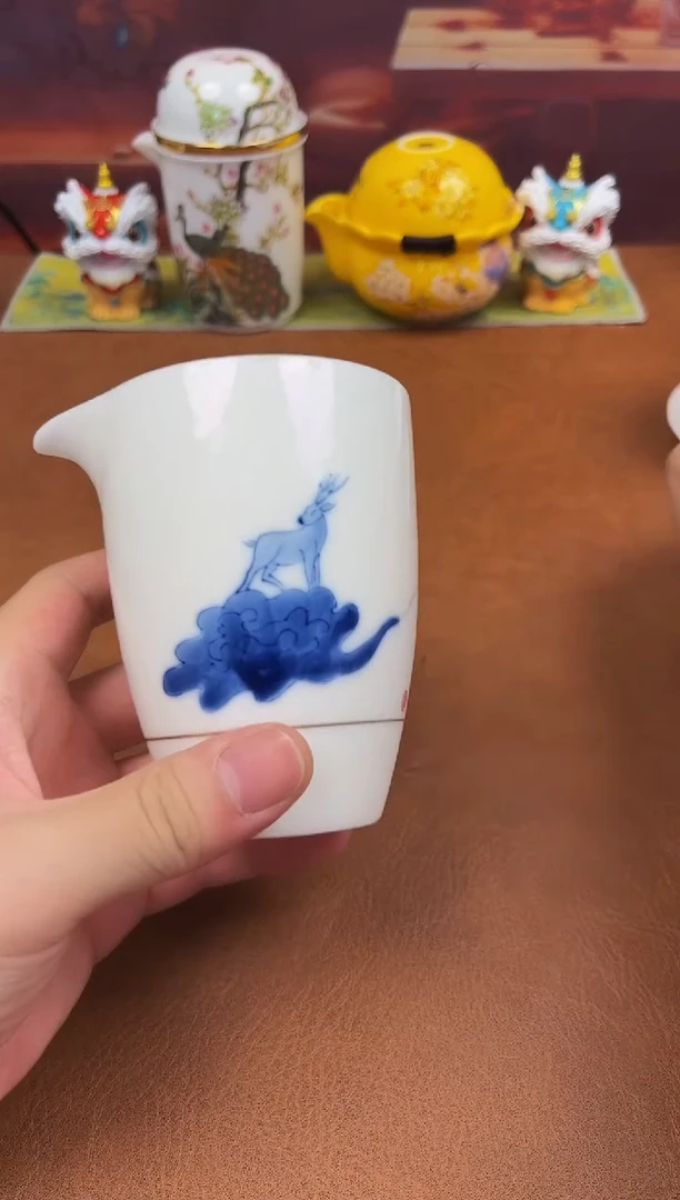 陶瓷茶具摆件旅行套组