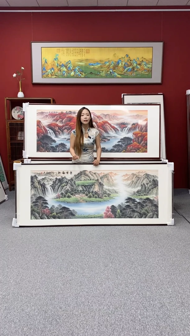 国画手绘 聚宝福地 219*88