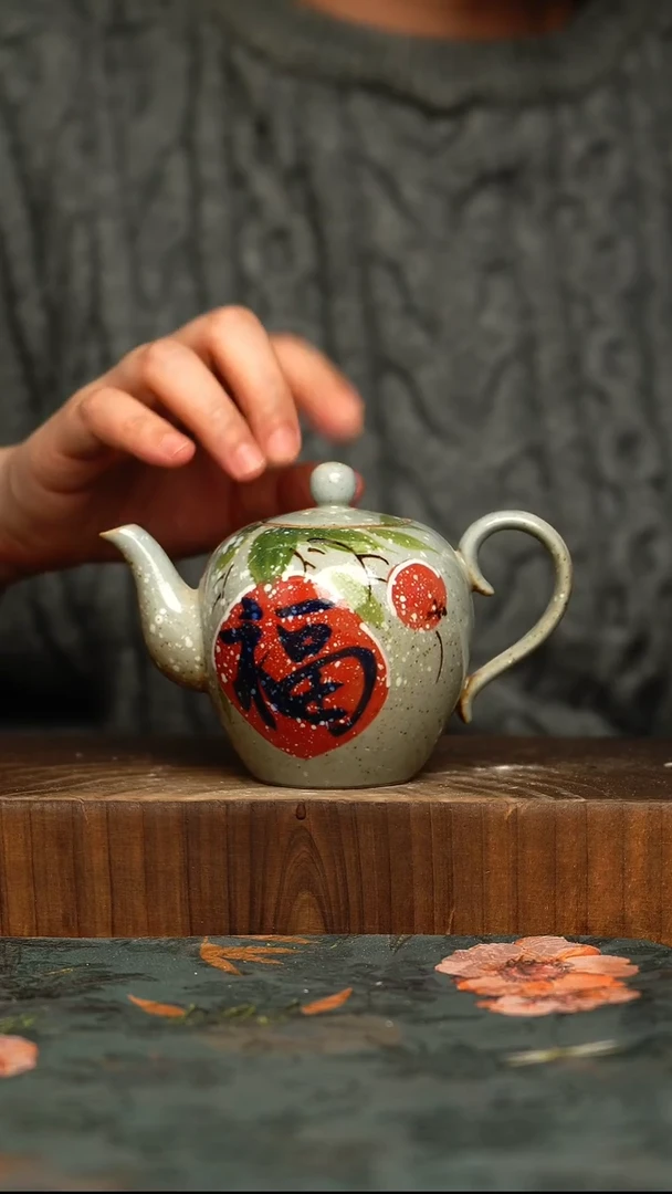 杯釉下彩手工手绘同款陶器