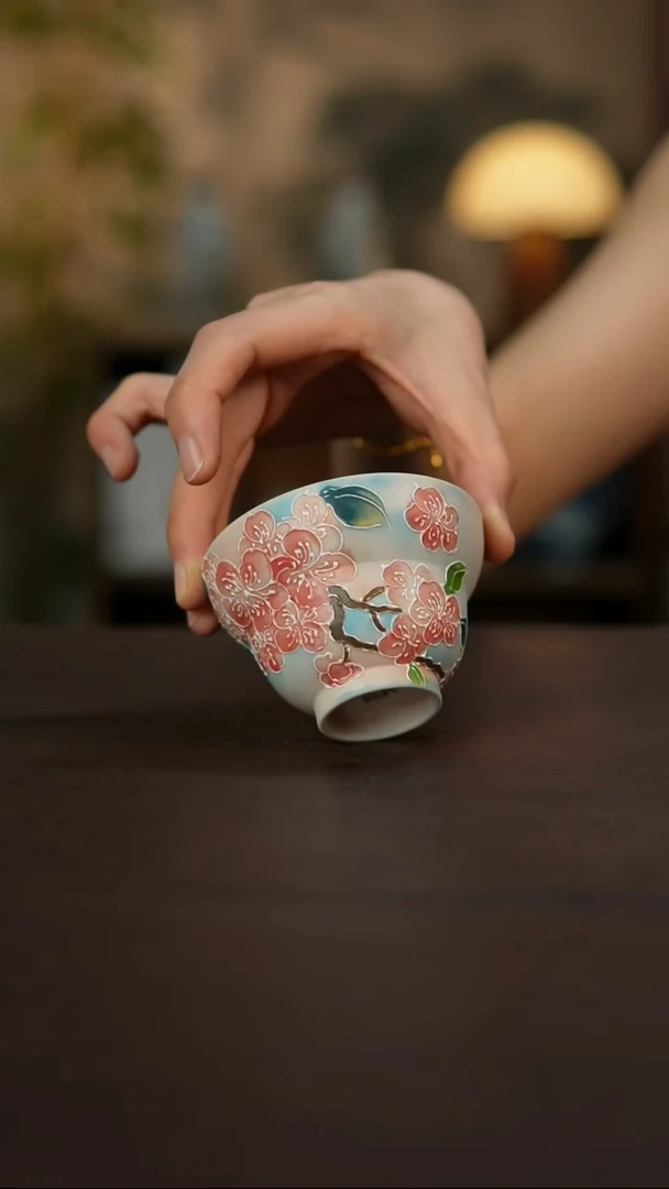杯景德镇陶瓷杯碗柴烧多人