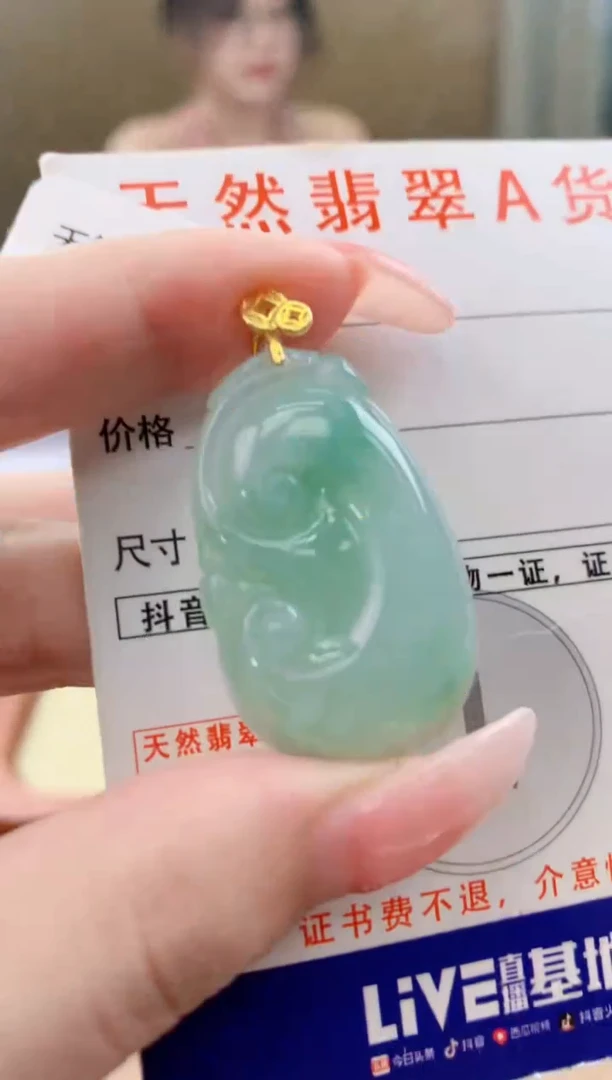 颈饰未镶嵌翡翠天然A货翡翠挂件