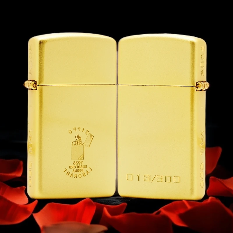 ZIPPO/之宝打火机纤巧窄机【小金条18kYG】原装正品煤油机DYJ1