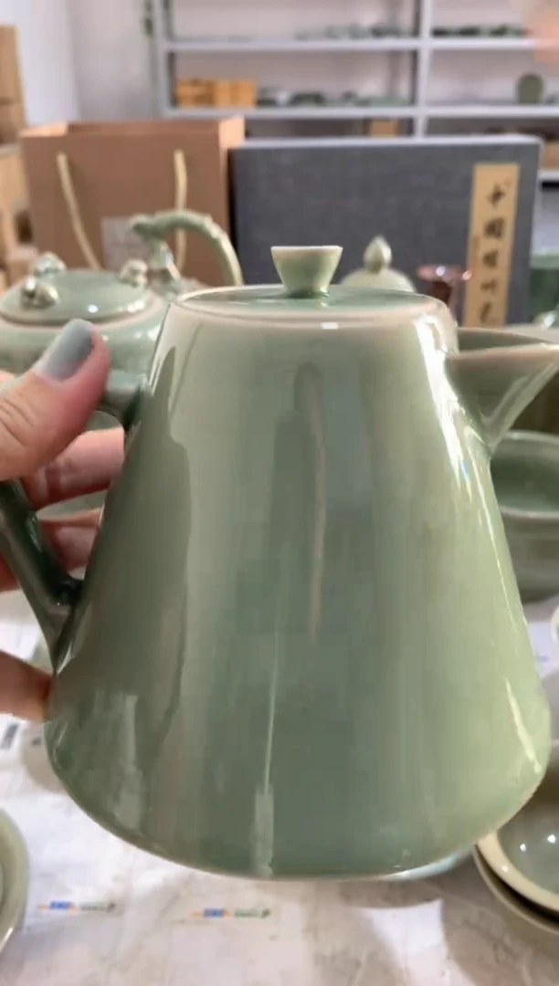 耀州窑残次处理【短嘴】陕科大茶壶 粘沙 一个