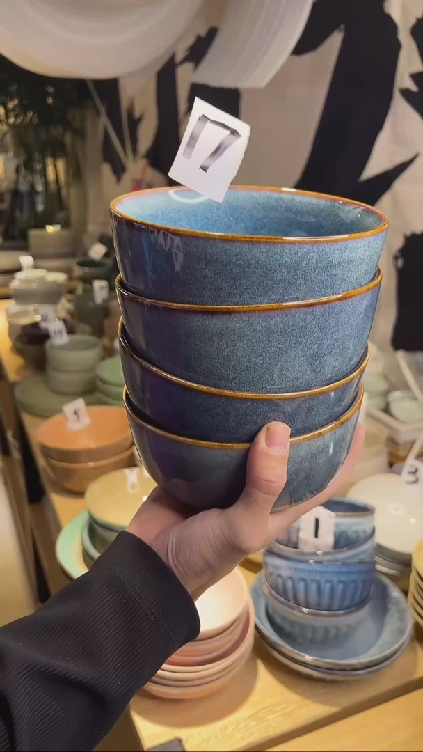 陶17高温釉下彩陶瓷餐具默认微瑕