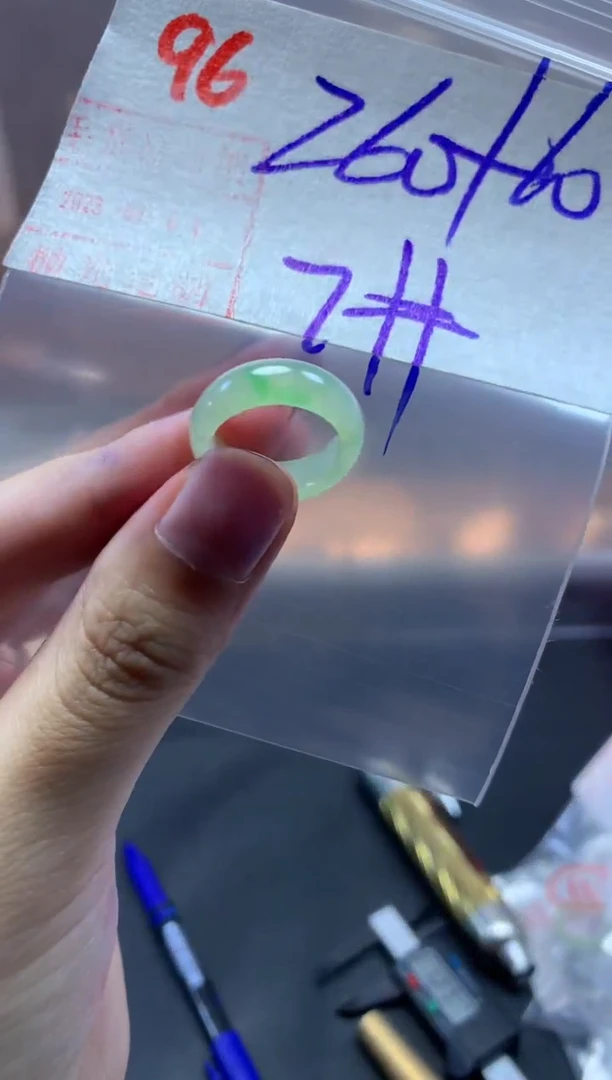 未镶嵌定制翡翠戒圈7#270毛货需精细抛光