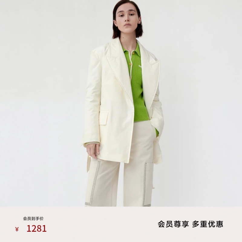 edition风衣气质好羽绒服西装羽绒风感波粒冬款廓形#EBB4EIN015