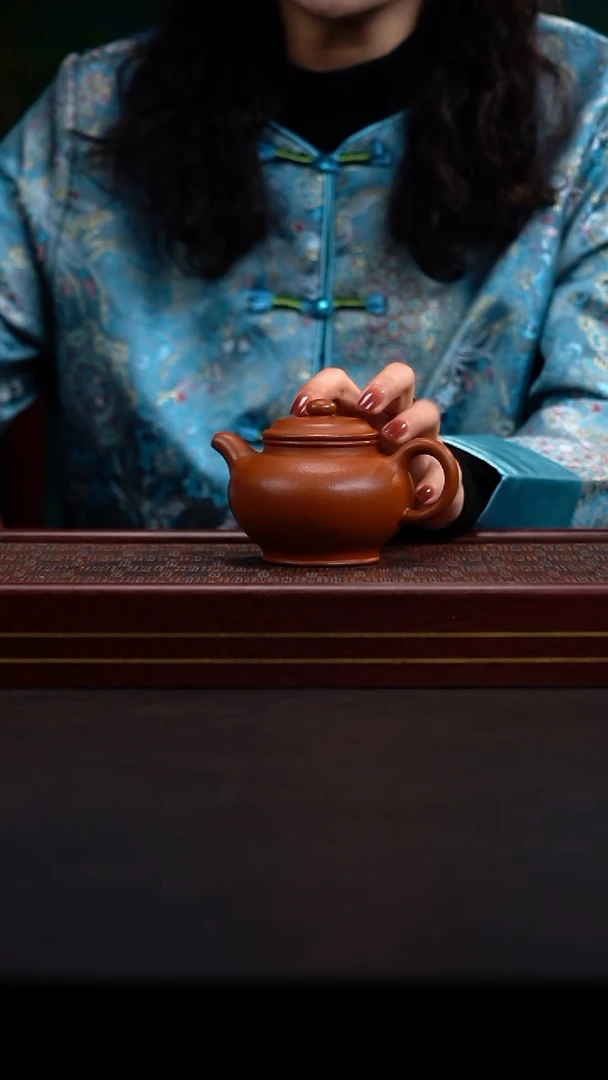 茶壶紫砂红降坡掇只