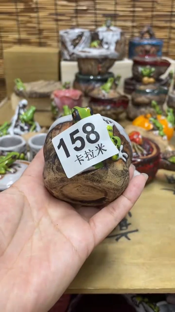 猪*?158精美粗陶手工柴烧