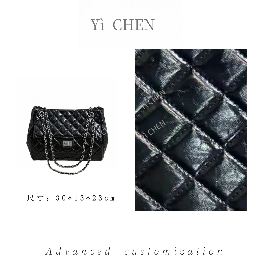 【Yì CHEN】SK-63003-黑色简约时尚女士新款轻奢单肩斜跨包