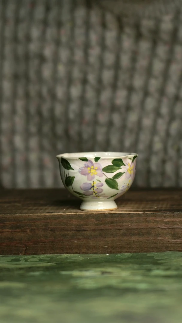 陶瓷青诗集手工手绘瓷器