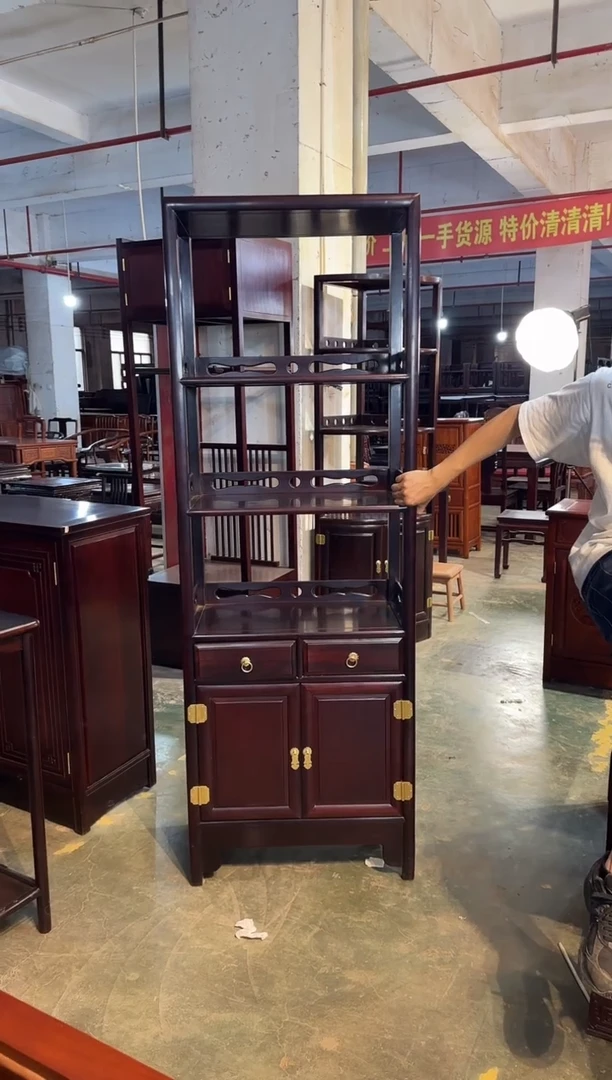 黑酸枝木类成套家具用****8加大书柜