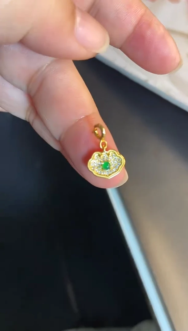 吊坠(不含链)银S925镶嵌翡翠1