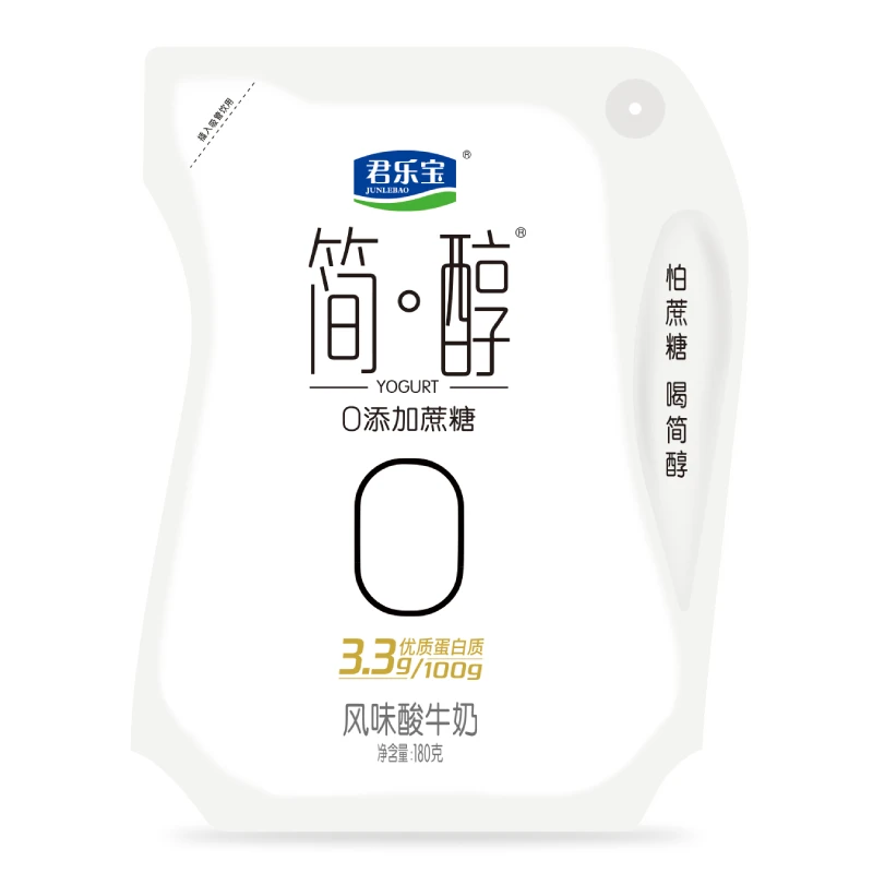 君乐宝简醇0添加蔗糖风味酸牛奶180g