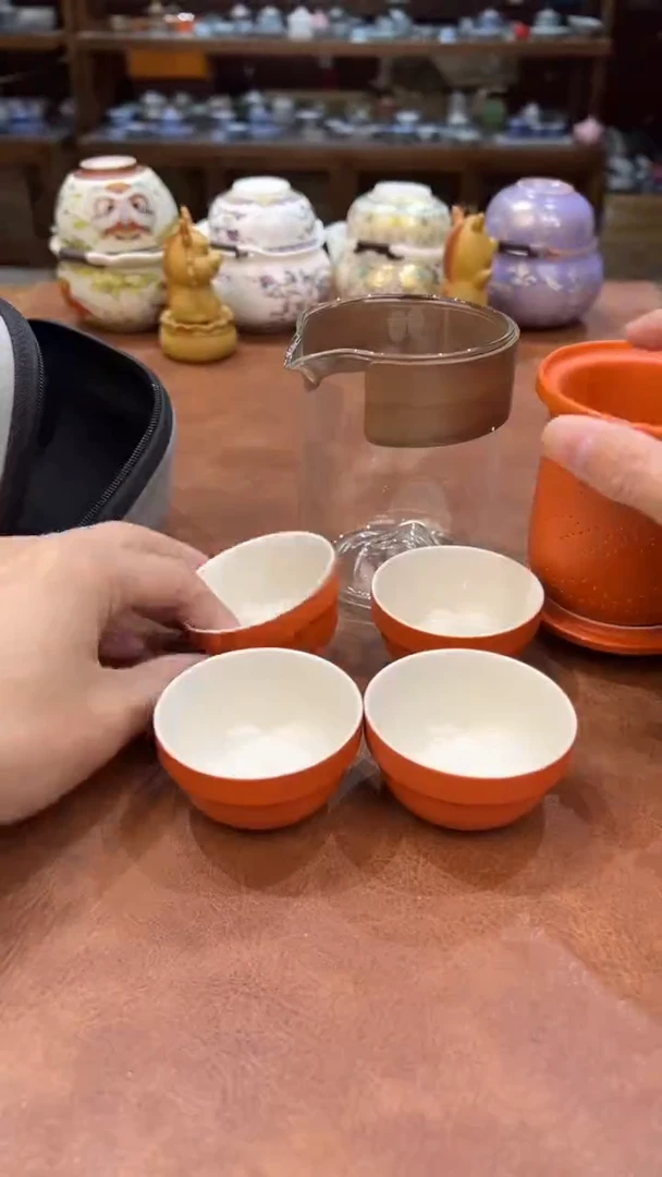 真的很便宜会开片的旅行茶具