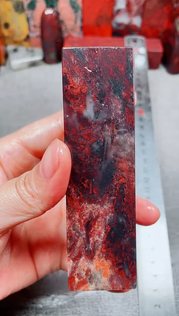 桂林鸡血玉素章3.0左右31