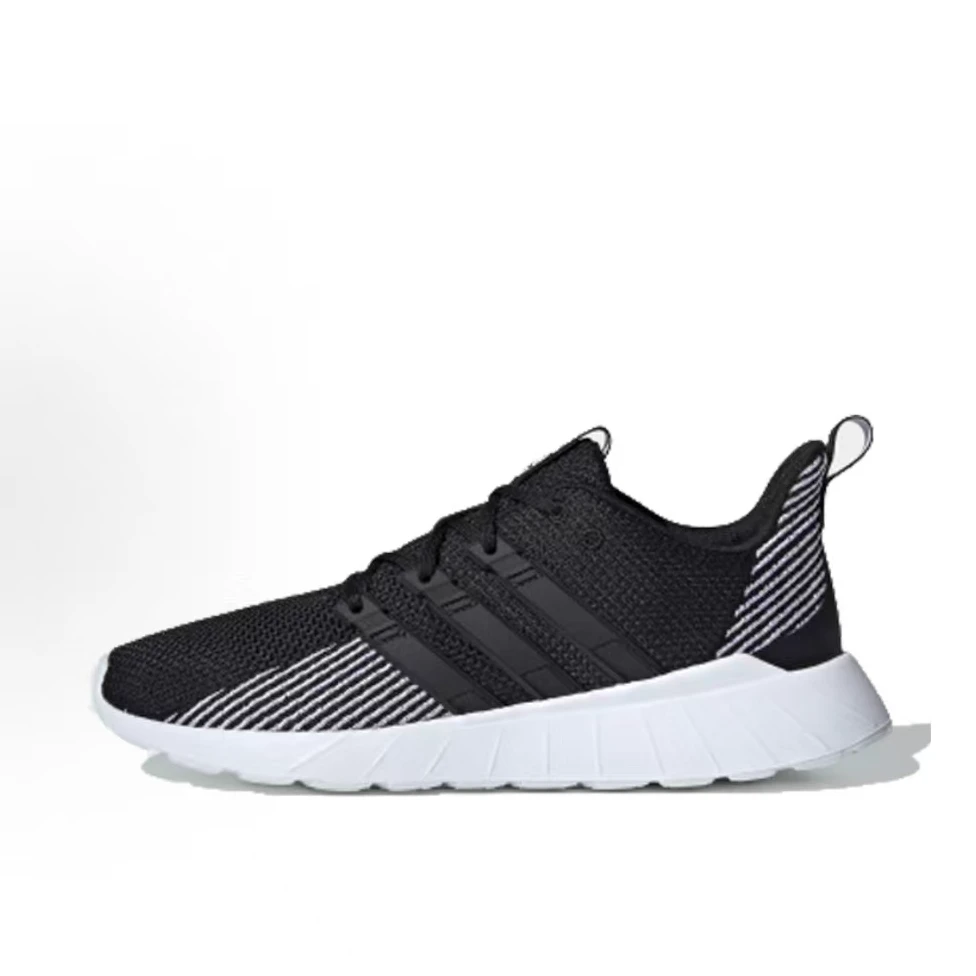 【门店孤品，微瑕慎拍】adidas 低帮 休闲跑步鞋 男款 黑白EE8202