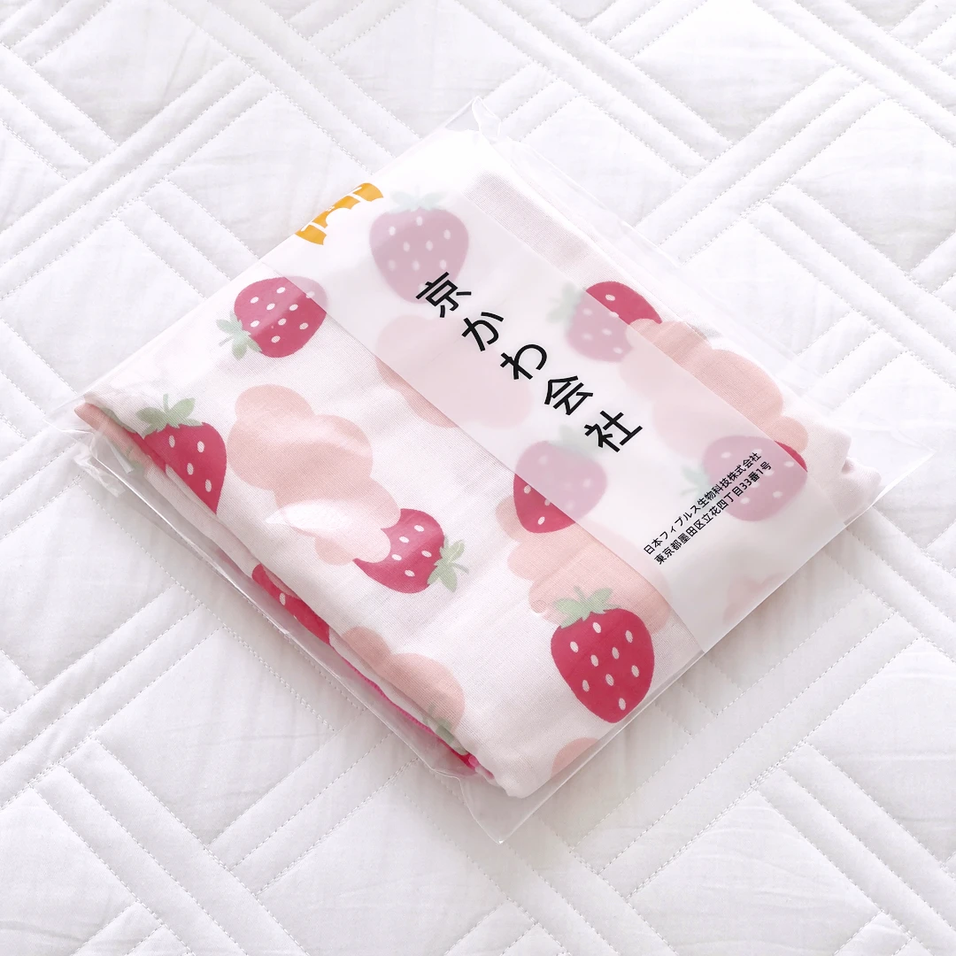 【京かわ会社】竹纤维毯夏季冷感毯 单人盖毯120*150cm 小草莓