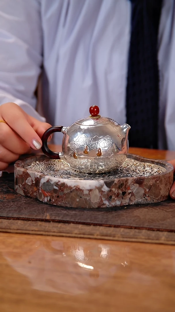 盛唐工坊 足银999 手工泡茶壶