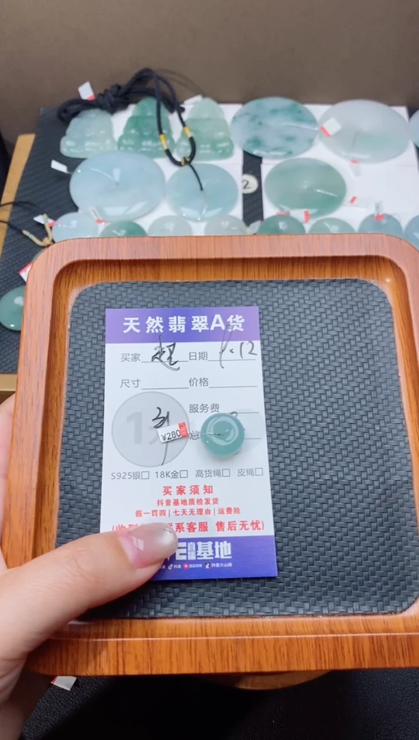 颈饰未镶嵌翡翠天然翡翠平安扣