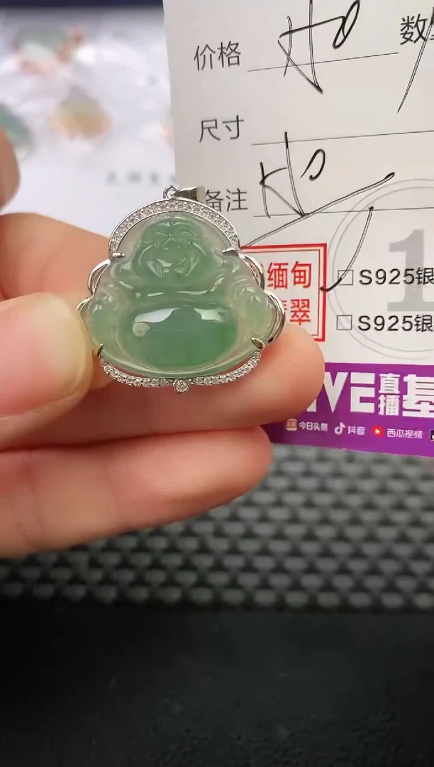 颈饰银S925镶嵌翡翠?****⸜挂件
